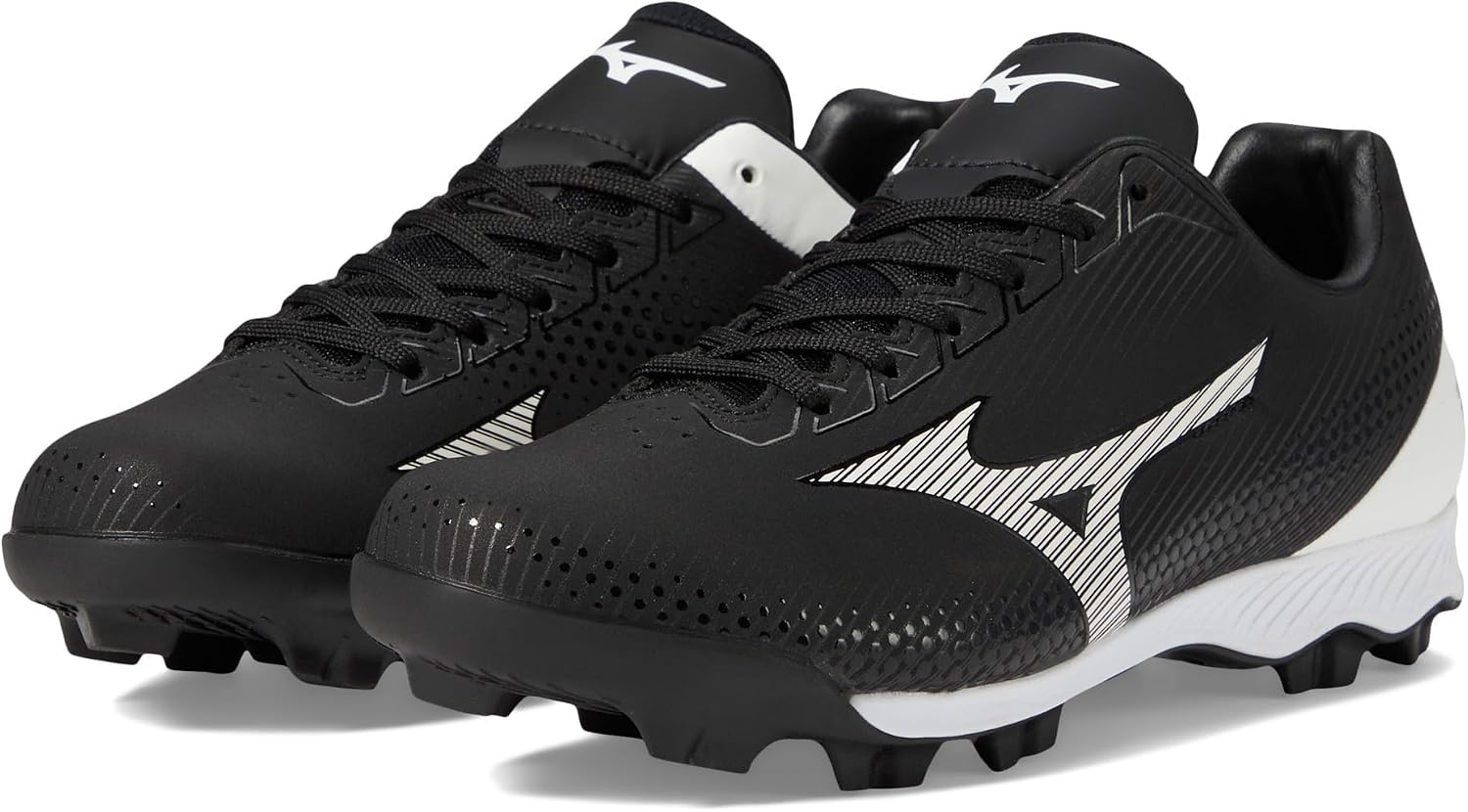 image:imageMizuno Boys Wave Lightrevo Jr Baseball ShoeBlackWhite