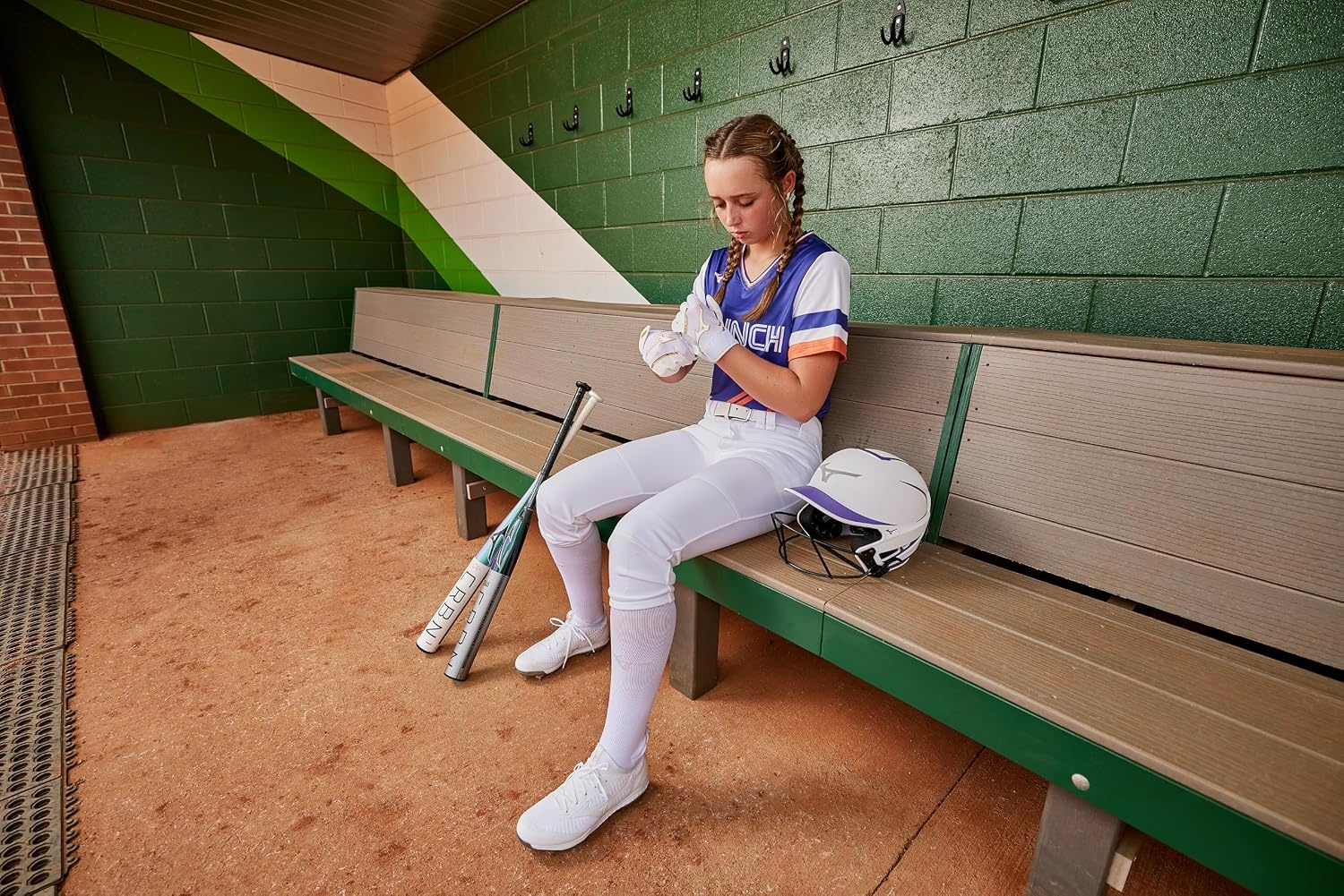 image:imageMizuno MVP Adult Baseball Batting Gloves Pair Adult Youth and TBall Nonslip Palm FlexMesh Back QuikAdjust Wrist TabWhiteGold