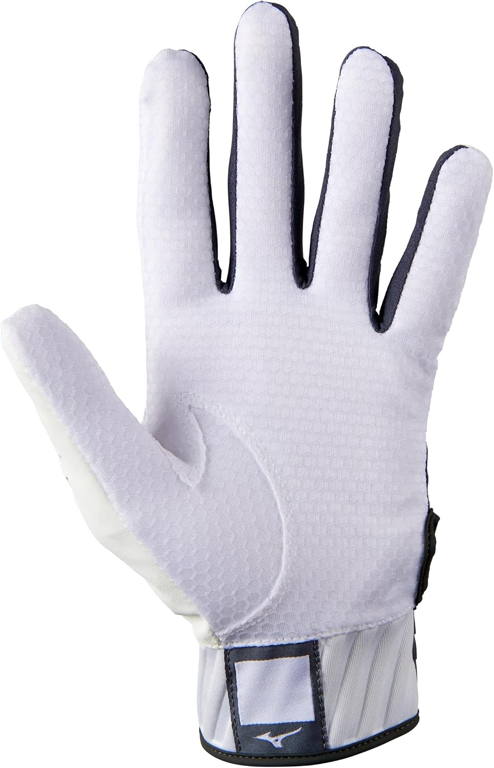 image:imageMizuno MVP Adult Baseball Batting Gloves Pair Adult Youth and TBall Nonslip Palm FlexMesh Back QuikAdjust Wrist TabWhiteGrey