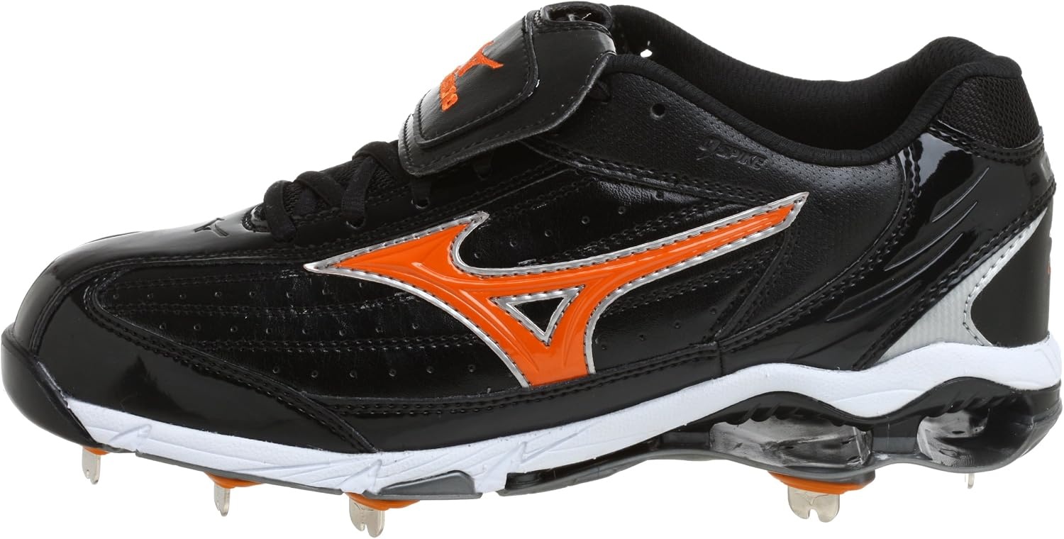 image:imageMizuno Mens 9 Spike Classic G5 Low Baseball CleatBlackOrange