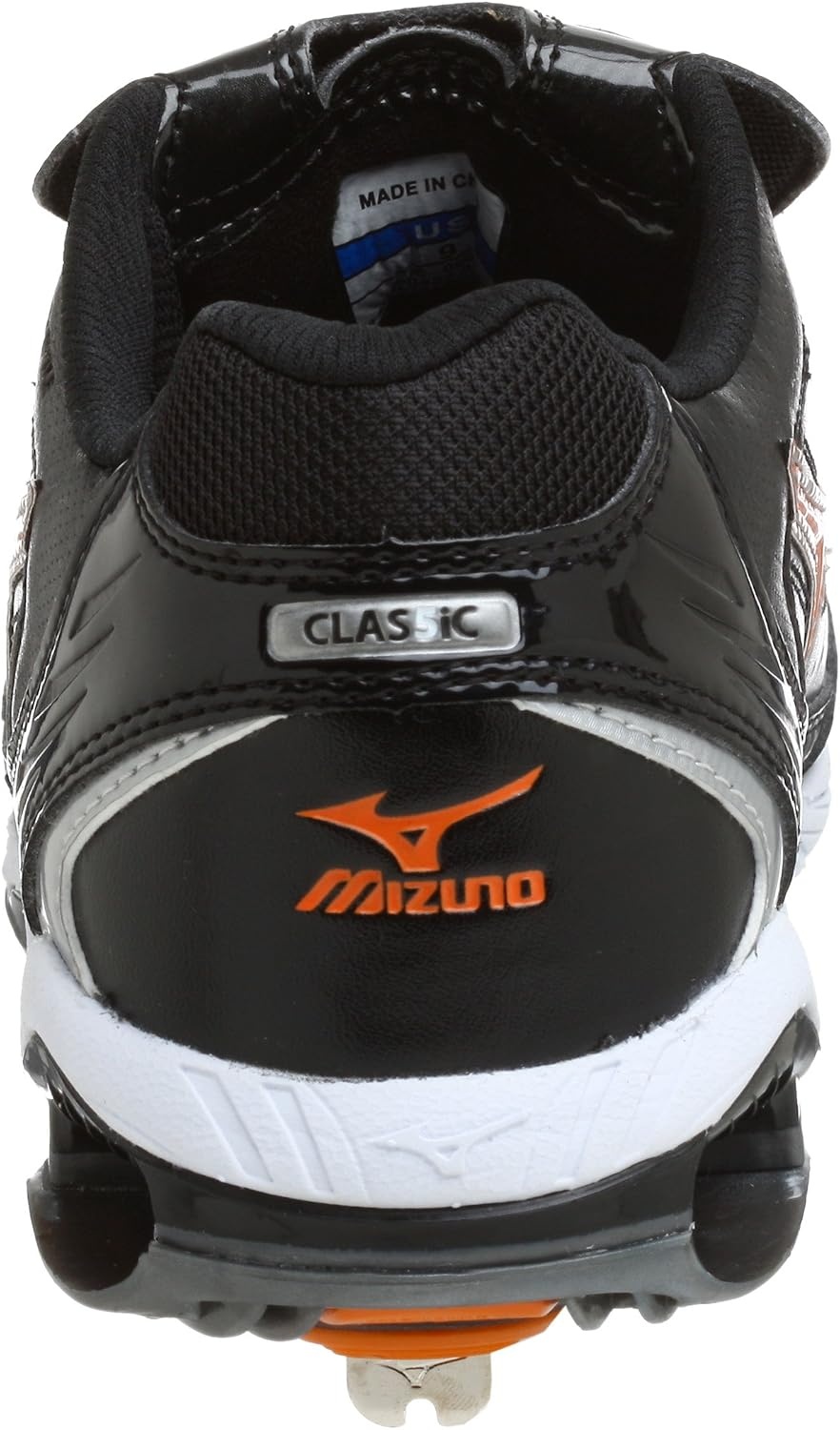 image:imageMizuno Mens 9 Spike Classic G5 Low Baseball CleatBlackOrange
