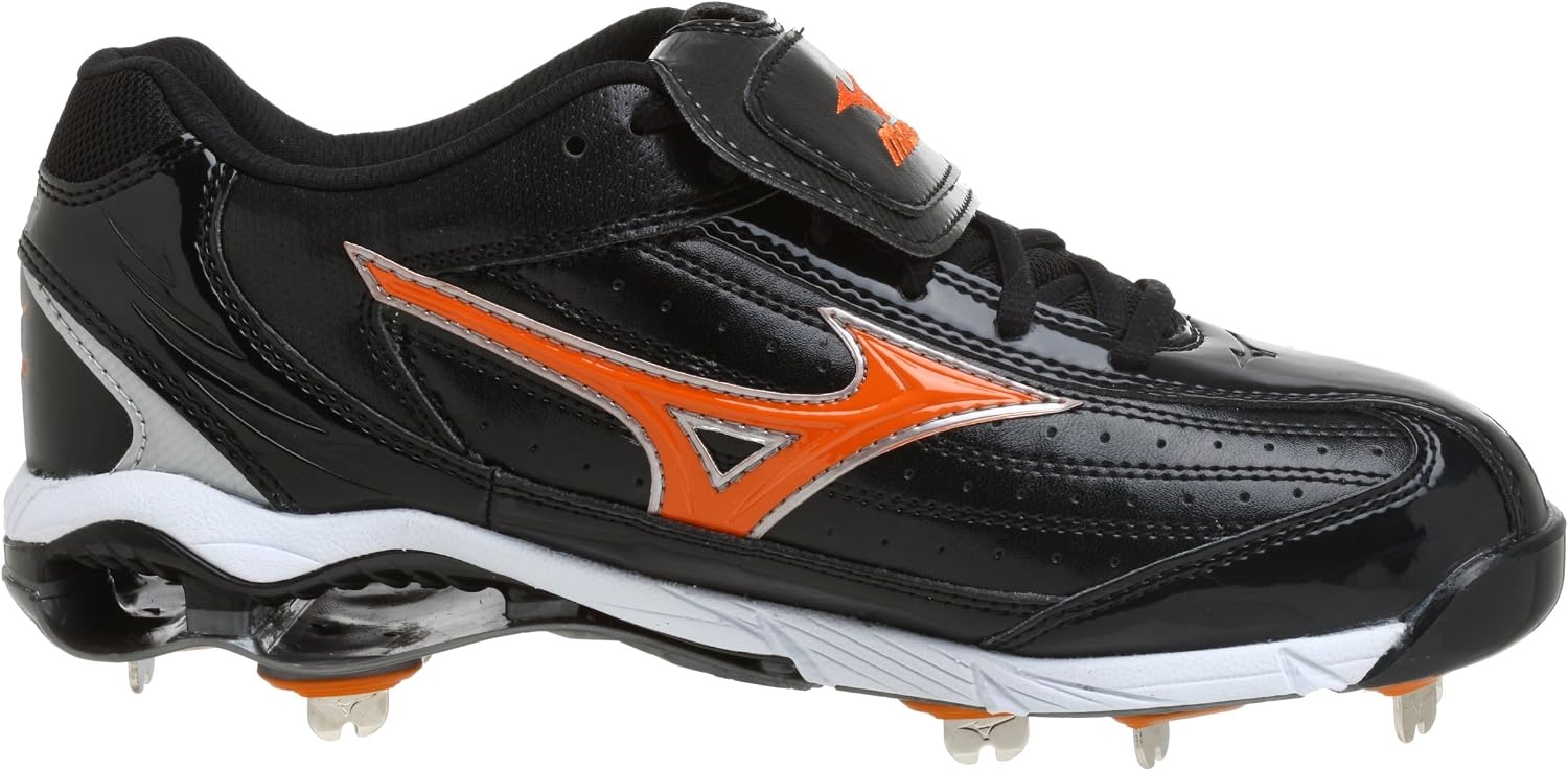 image:imageMizuno Mens 9 Spike Classic G5 Low Baseball CleatBlackOrange