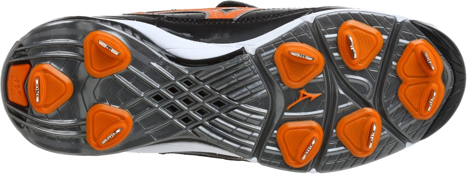 image:imageMizuno Mens 9 Spike Classic G5 Low Baseball CleatBlackOrange