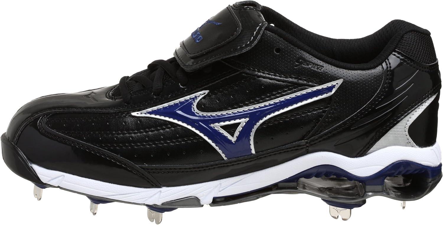 image:imageMizuno Mens 9 Spike Classic G5 Low Baseball CleatBlackRoyal
