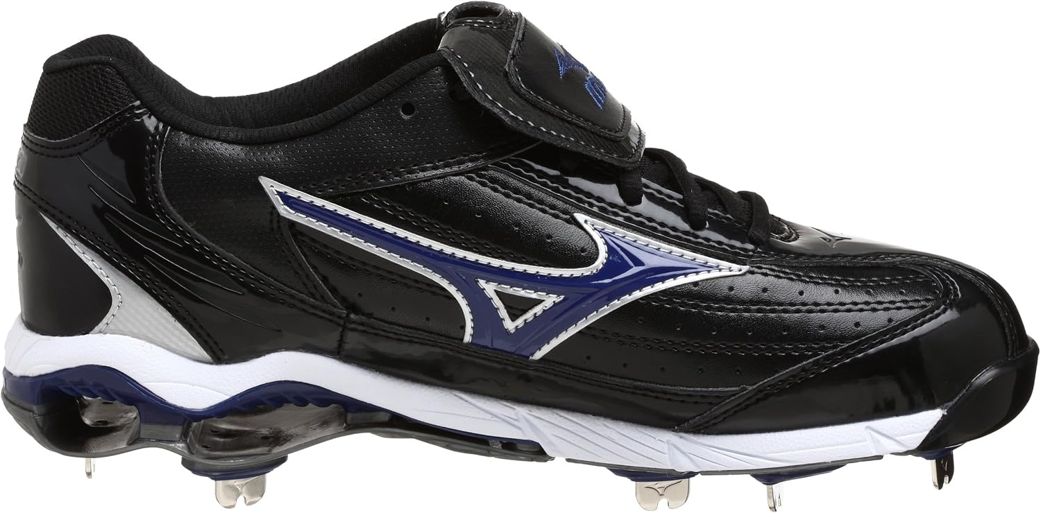 image:imageMizuno Mens 9 Spike Classic G5 Low Baseball CleatBlackRoyal