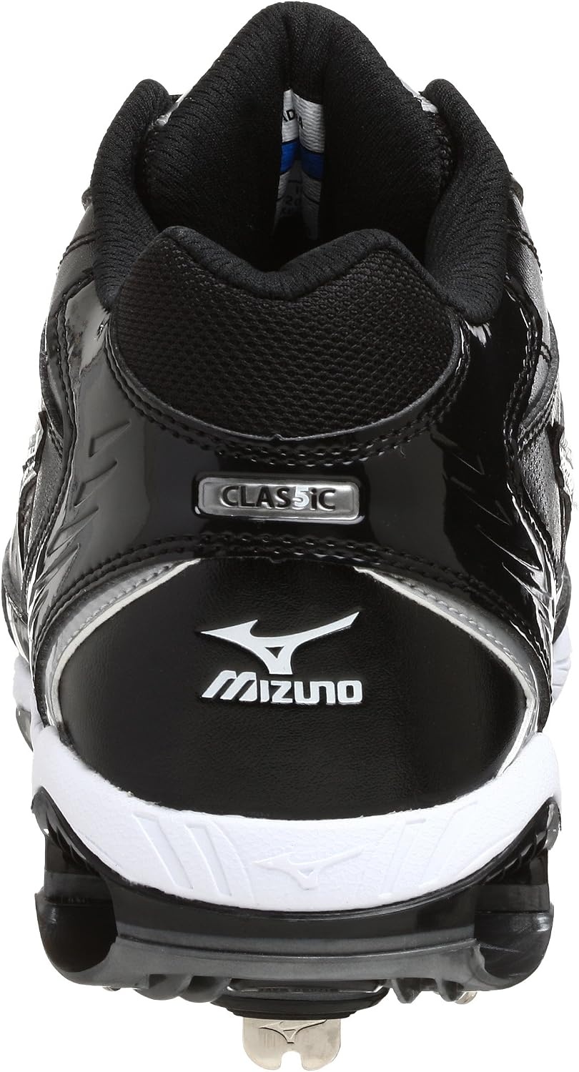 image:imageMizuno Mens 9 Spike Classic G5 Mid Baseball CleatBlack