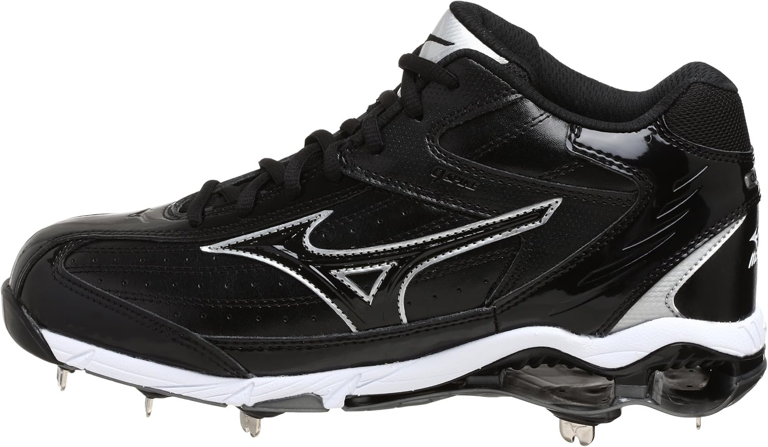 image:imageMizuno Mens 9 Spike Classic G5 Mid Baseball CleatBlack
