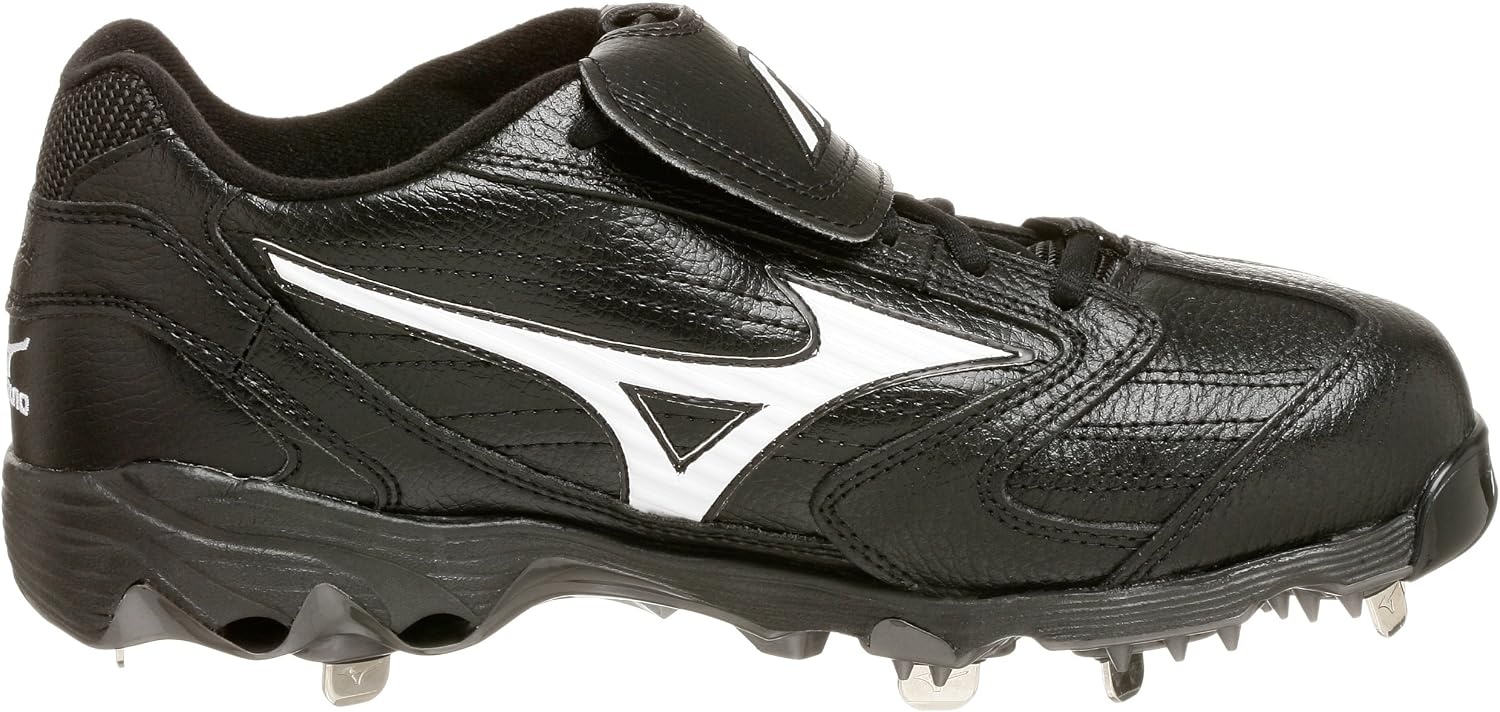 image:imageMizuno Mens 9Spike Classic Low G4 CleatBlackWhite