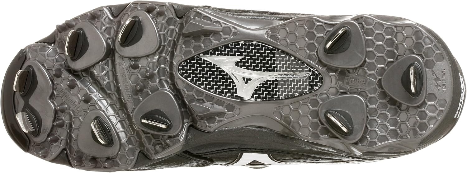 image:imageMizuno Mens 9Spike Classic Low G4 CleatBlackWhite