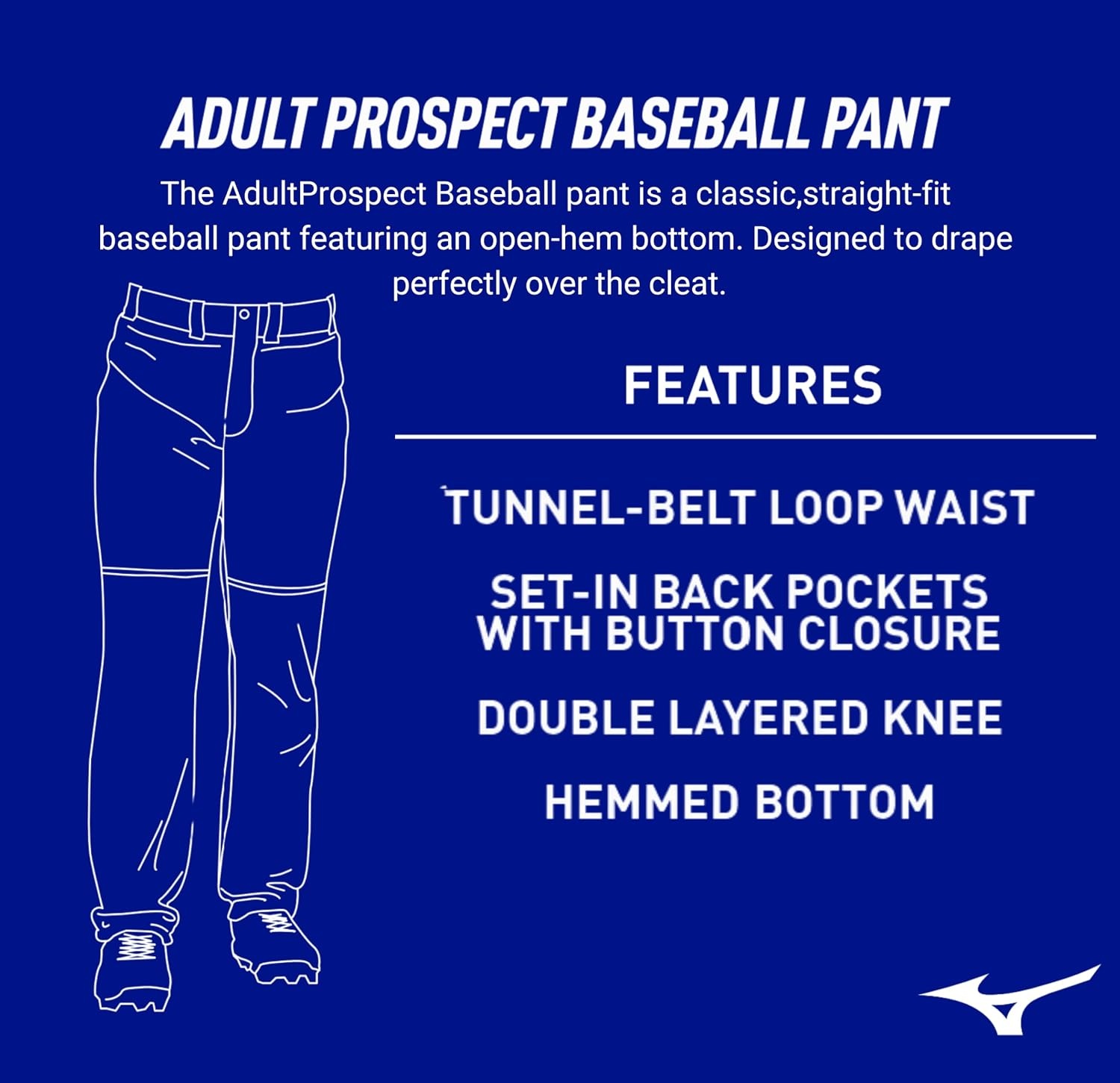 image:imageMizuno Mens Adult Prospect Baseball PantGrey