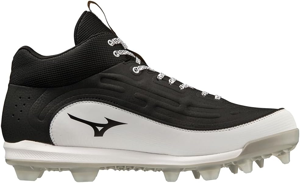 image:imageMizuno Mens Ambition 3 Mid TPU Baseball CleatsBlackWhite