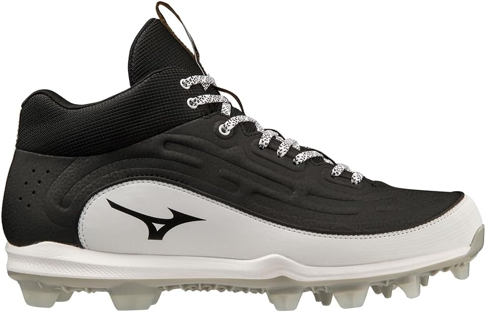 image:imageMizuno Mens Ambition 3 Mid TPU Baseball CleatsBlackWhite
