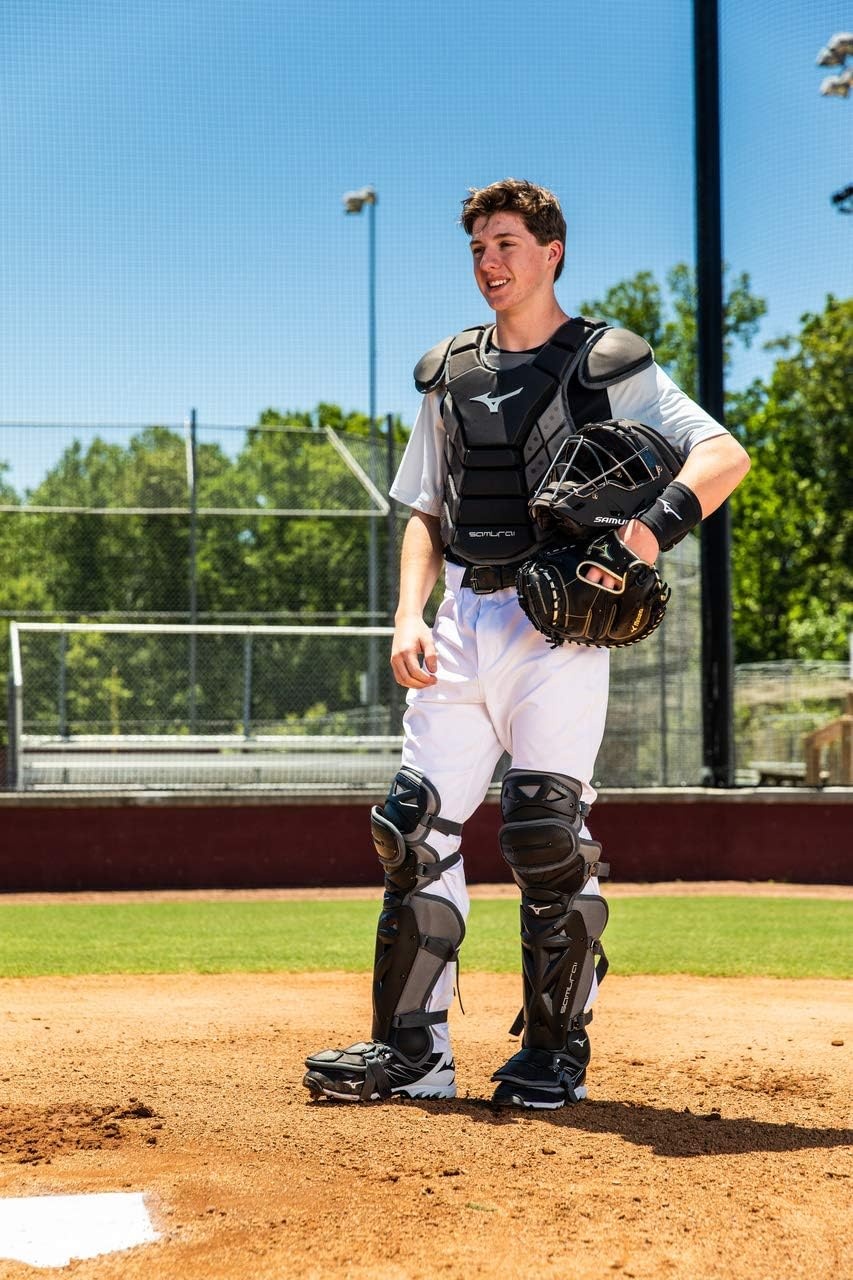 image:imageMizuno Samurai Adult Baseball Boxed Catchers Gear SetBlackRed