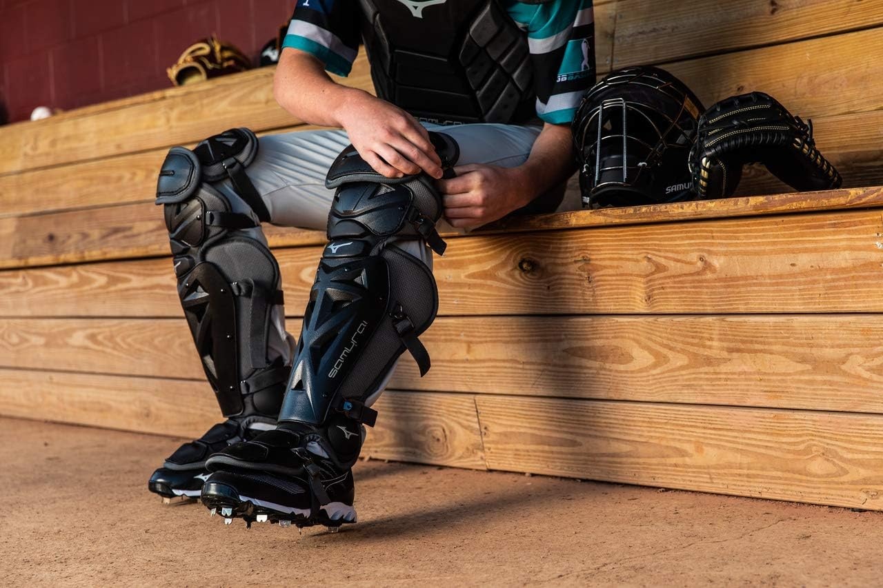 image:imageMizuno Samurai Adult Baseball Boxed Catchers Gear SetGreyNavy