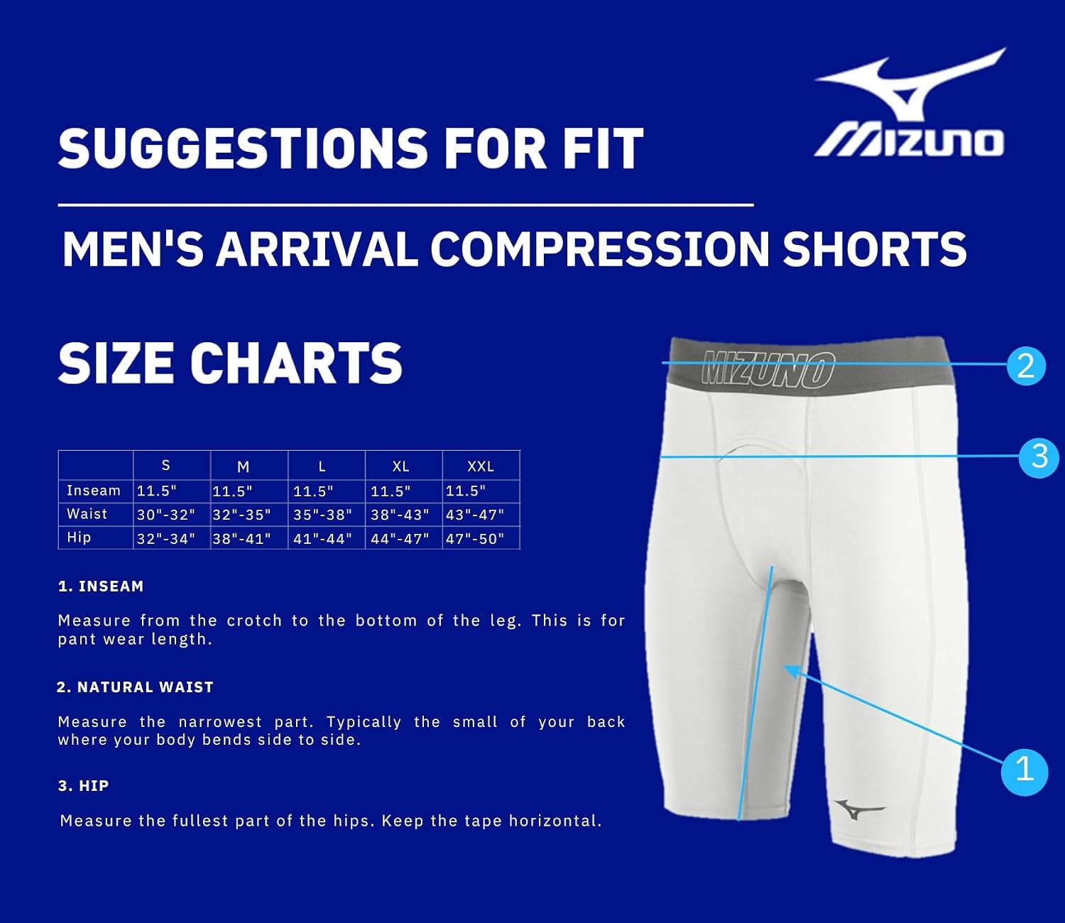image:imageMizuno The Arrival Compression ShortWhite