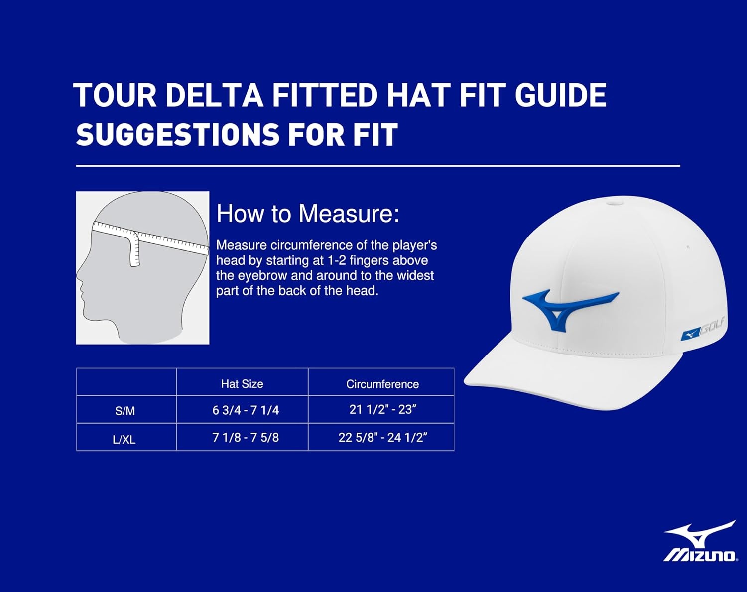 image:imageMizuno Tour Adjustable Golf HatWhite