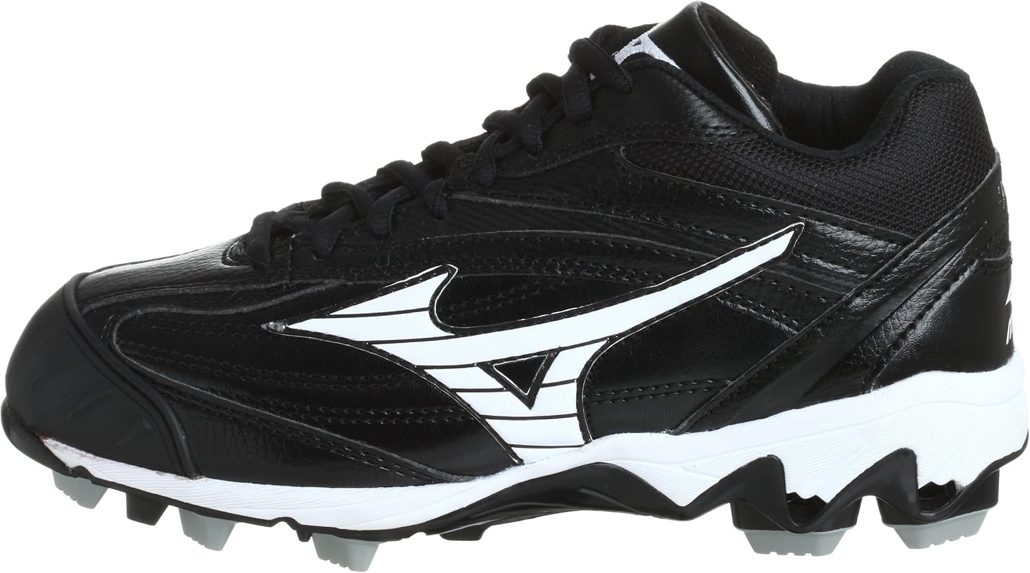 image:imageMizuno Womens Finch 9 Spike Mid G3 Baseball CleatBlackWhite