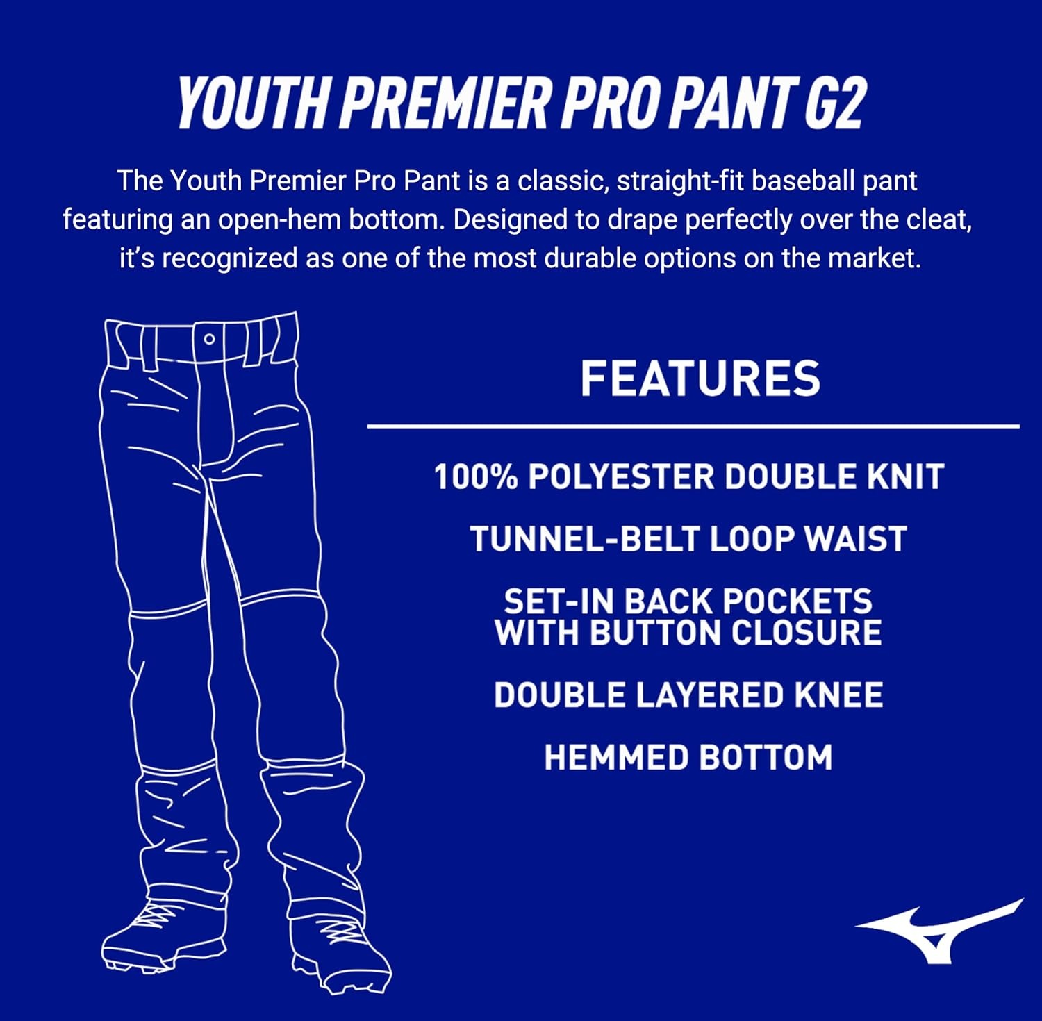image:imageMizuno Youth Premier Pro Baseball Pant G2Grey