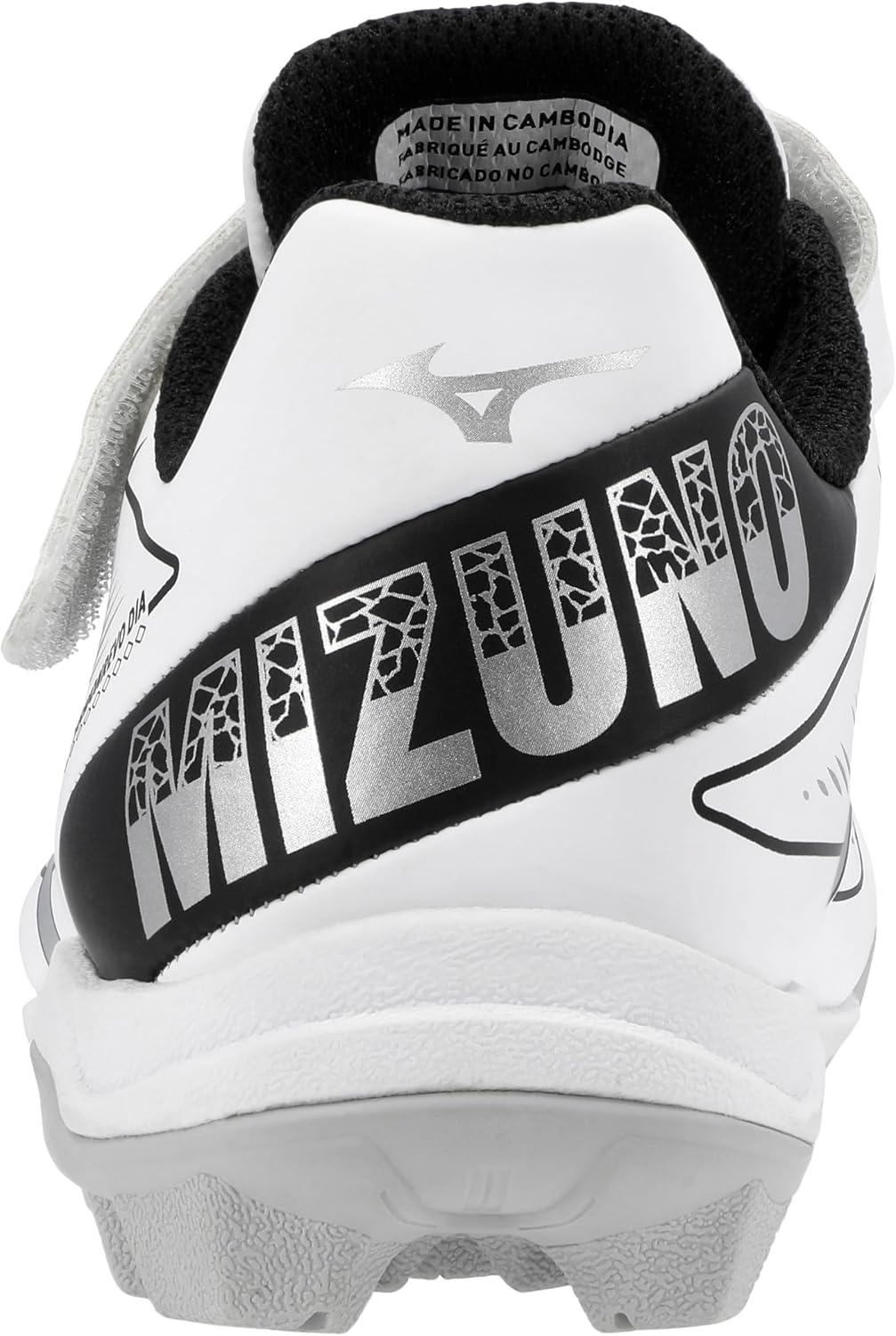image:imageMizuno unisexchild Cushionrevo Diamond Youth Tpu SpikeWhiteBlack