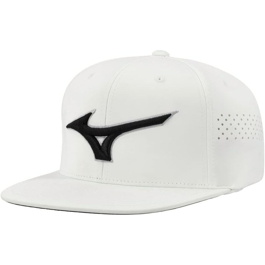 image:imageMizuno Golf Tour Flat Snapback HatWhiteBlack