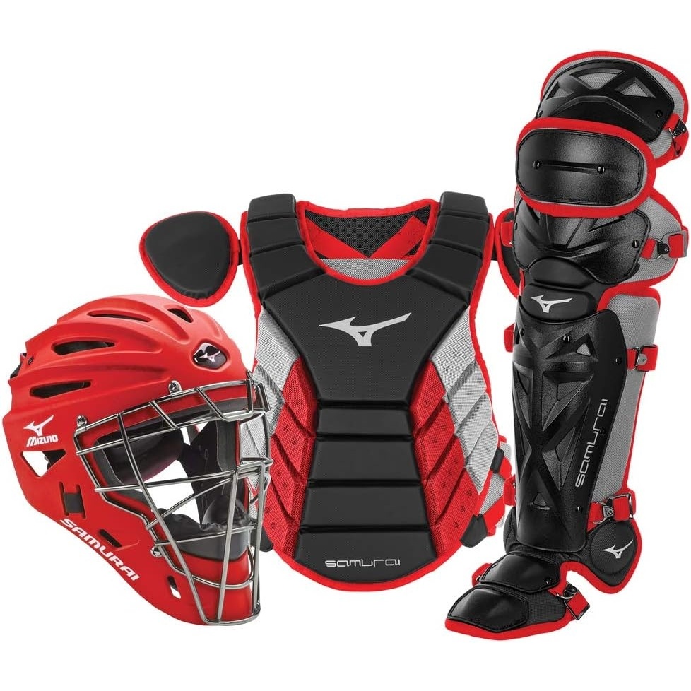 image:imageMizuno Samurai Adult Baseball Boxed Catchers Gear SetBlackRed
