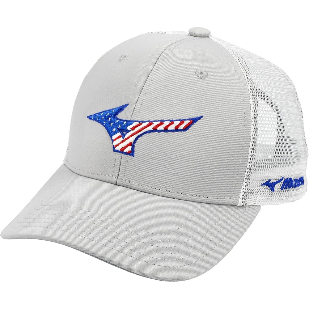 image:imageMizuno unisexadult Mizuno Diamond Trucker HatPatriotGreyWhite