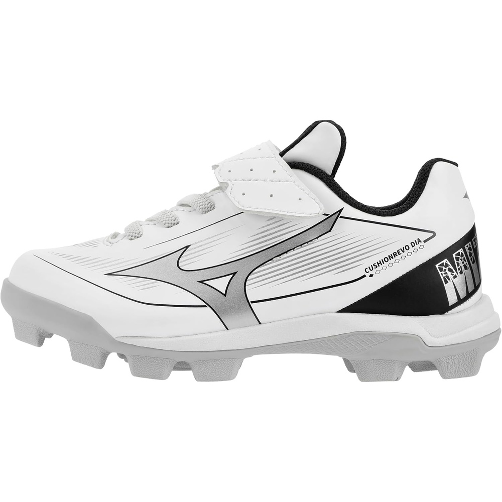 image:imageMizuno unisexchild Cushionrevo Diamond Youth Tpu SpikeWhiteBlack
