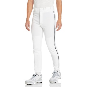 Mizuno Adult Men’s Premier Piped Baseball Pant(White/Navy)
