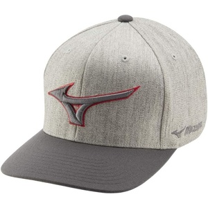 Mizuno Diamond Snapback Golf Hat (One Size)(Heathered Grey)