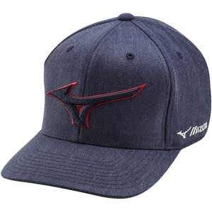 Mizuno Diamond Snapback Golf Hat (One Size)(Navy-red)