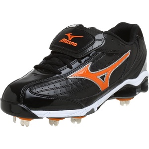 Mizuno Men’s 9 Spike Classic G5 Low Baseball Cleat(Black/Orange)