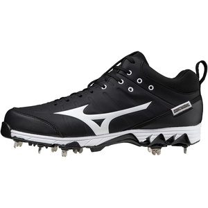 Mizuno Men’s 9-Spike Ambition 2 Baseball Shoe(Black-white (9000))