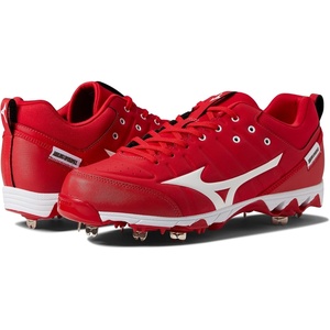 Mizuno Men’s 9-Spike Ambition 2 Baseball Shoe(Red-white)