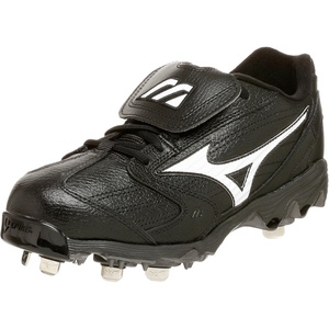 Mizuno Men’s 9-Spike Classic Low G4 Cleat(Black/White)