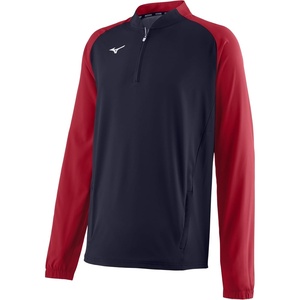 Mizuno Men’s Gametime Long Sleeve Hitting Jacket(Navy/Red)