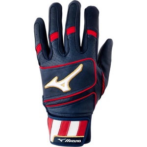 Mizuno Pro Select Adult Baseball Batting Glove(Navy-Red)