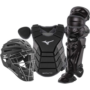 Mizuno Samurai Adult Baseball Boxed Catcher’s Gear Set(Black/Grey)