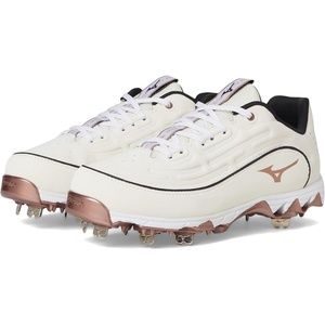 Mizuno Unisex Adult 9-Spike Swift 8 Low Metal(White/Rose Gold)