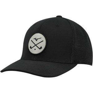 Mizuno Unisex Crossed Clubs Meshback Golf Hat(Black)