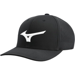 Mizuno Unisex Tour Vent Adjustable Golf Hat(Black-white)