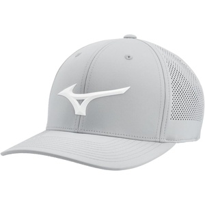 Mizuno Unisex Tour Vent Adjustable Golf Hat(Light Grey-white)