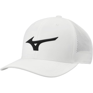 Mizuno Unisex Tour Vent Adjustable Golf Hat(White-black)