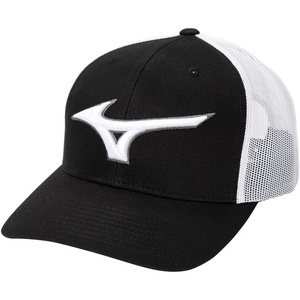 Mizuno Unisex-Adult Mizuno Diamond Trucker Hat(Black-white)