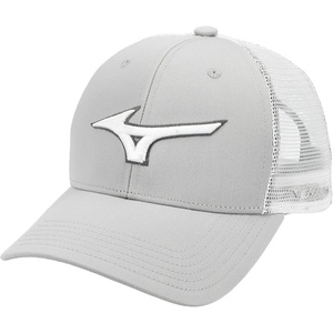 Mizuno Unisex-Adult Mizuno Diamond Trucker Hat(Grey/White)