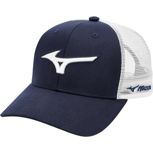 Mizuno Unisex-Adult Mizuno Diamond Trucker Hat(Navy/White)