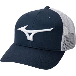 Mizuno Unisex-Adult Mizuno Diamond Trucker Hat(Navy-white)