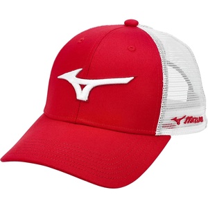 Mizuno Unisex-Adult Mizuno Diamond Trucker Hat(Red/White)