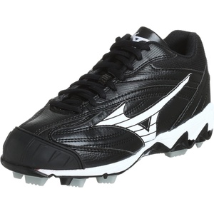 Mizuno Women’s Finch 9 Spike Mid G3 Baseball Cleat(Black/White)