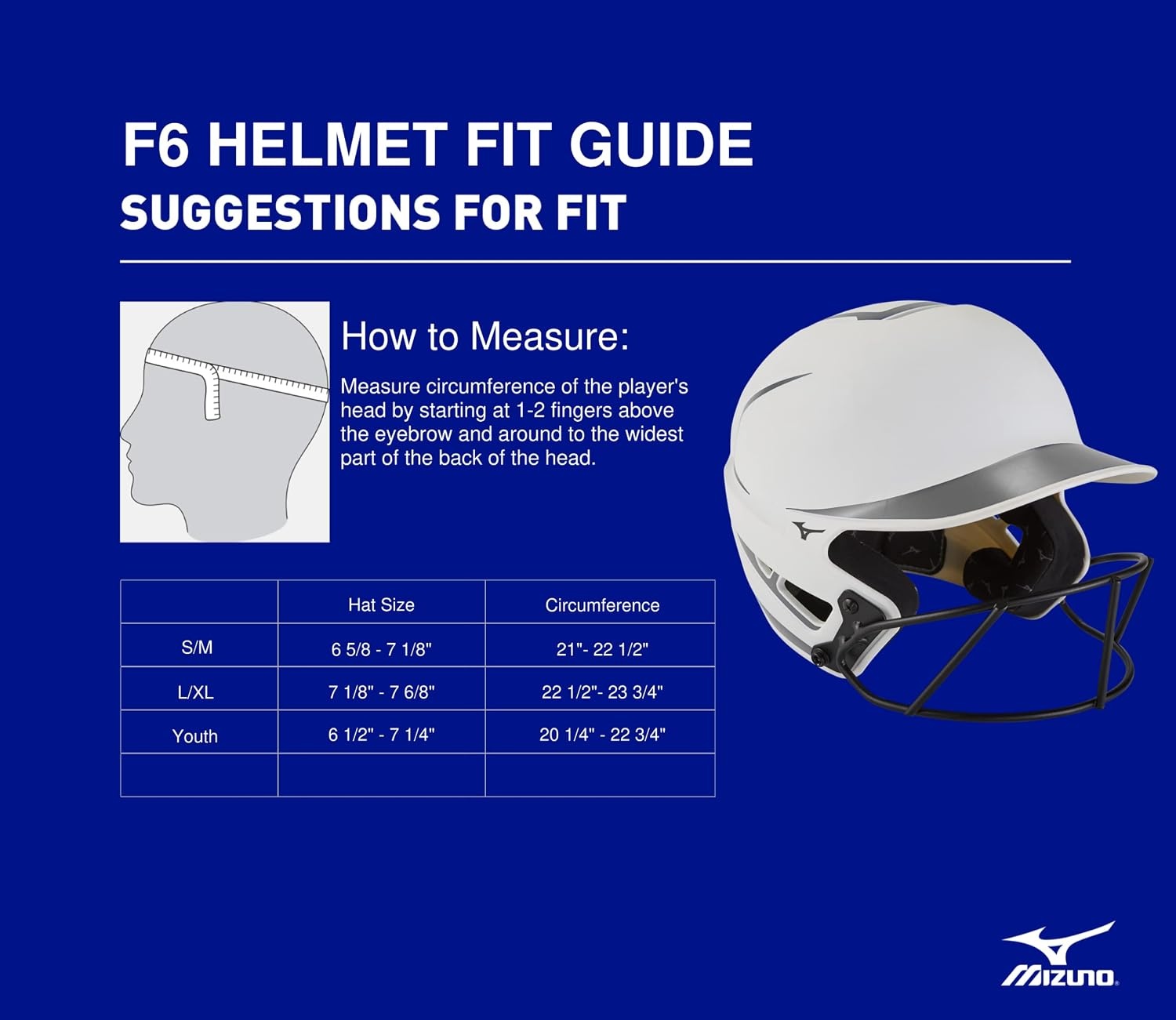 image:imageMizuno Adult F6 Fastpitch Softball Batting Helmet with MaskRedNavy