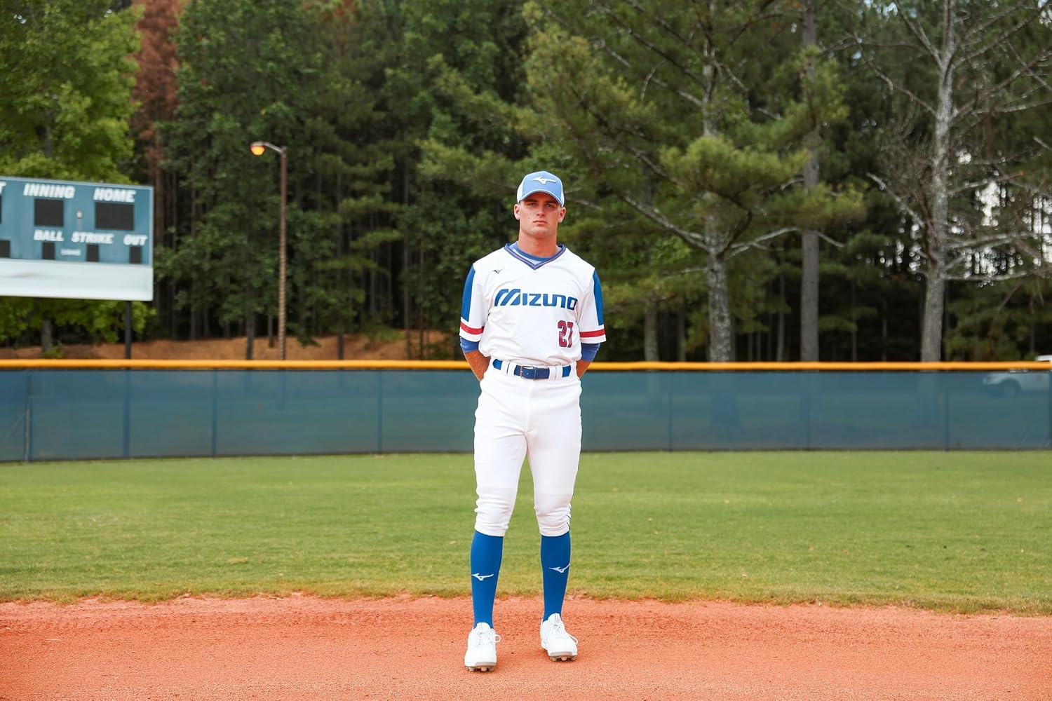 image:imageMizuno Adult Mens Premier Piped Short Baseball PantWhiteRoyal